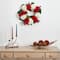 21'' White & Red Geranium with Blueberry Wreath